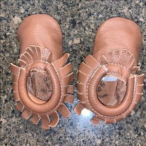 Freshly picked cognac brown mocs size 4